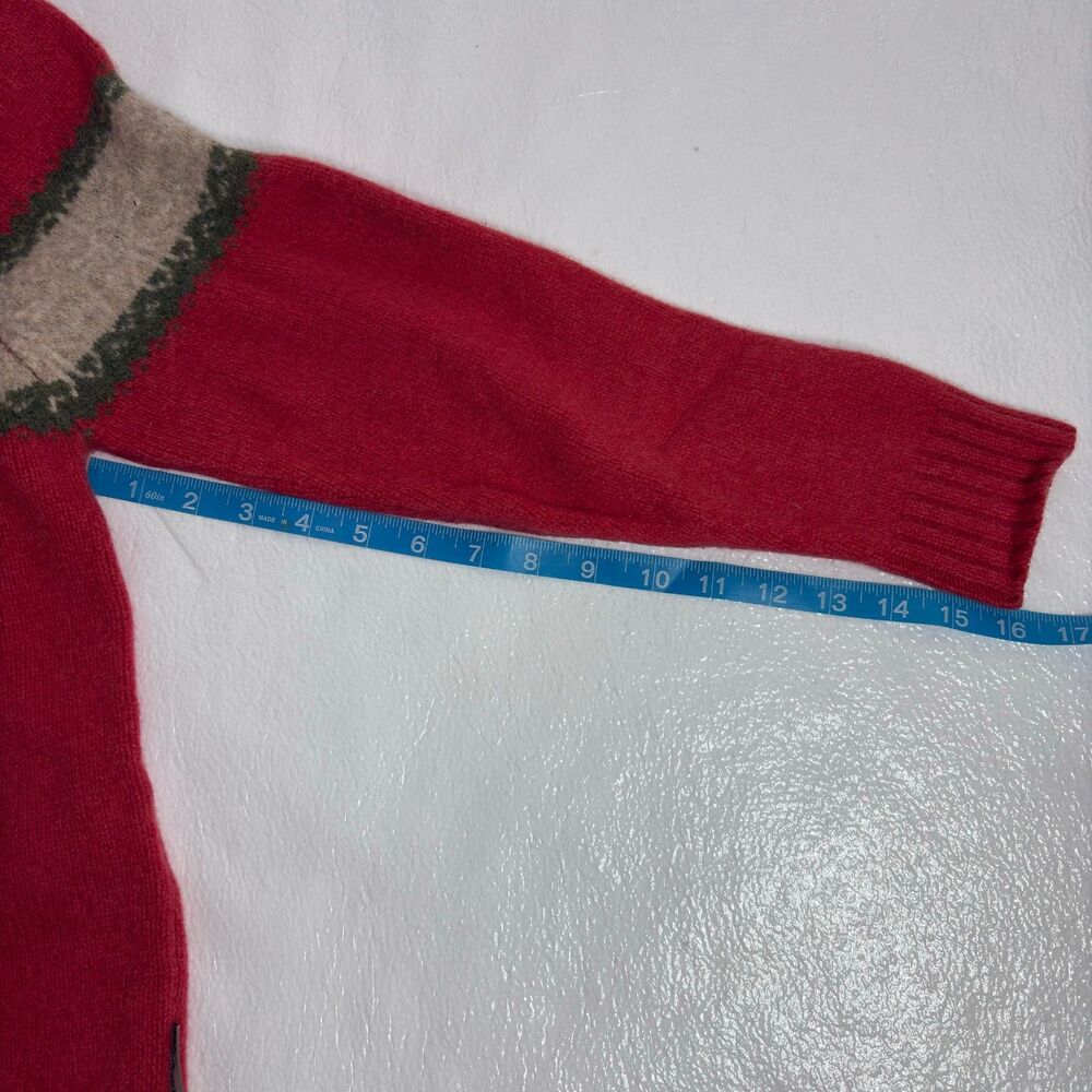 Woolrich Sweater Womens X-Large Vintage Pullover Nordic Winter Coral Lambs Wool - Picture 12 of 14
